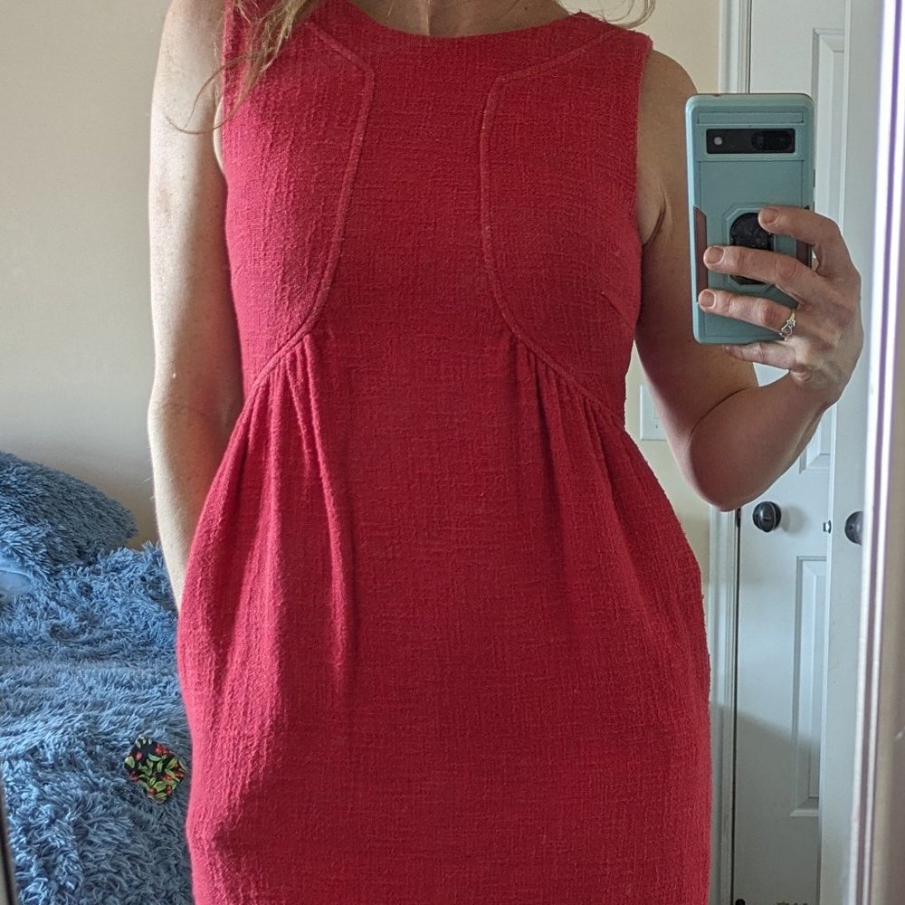 Super cute red dress with pockets